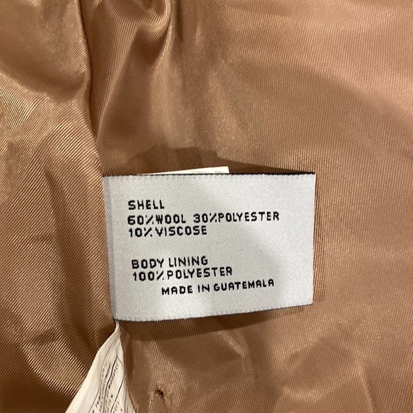 NWT Larry Levine Double-Breasted Babydoll Swing Coat Carmel small - Picture 8 of 15